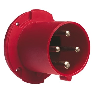 2CMA167222R1000 Вилка панельная с прямым фланцем 363BU6, 63A, 3P+E, IP44, 6ч