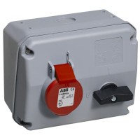 2CMA167624R1000 Розетка с выключателем и механической блокировкой 216MHS9, 16A, 2P+E, IP44, 9ч