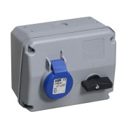 2CMA167669R1000 Розетка с выключателем и механической блокировкой 232MHS6, 32A, 2P+E, IP44, 6ч