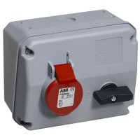 2CMA167686R1000 Розетка с выключателем и механической блокировкой 432MHS6, 32A, 3P+N+E, IP44, 6ч