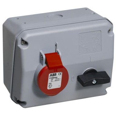 2CMA167686R1000 Розетка с выключателем и механической блокировкой 432MHS6, 32A, 3P+N+E, IP44, 6ч