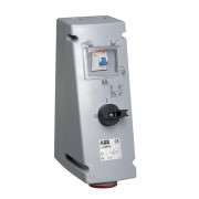 2CMA167795R1000 Розетка с рубильником, механической блокировкой и УЗО 432MPR6, 32А, 3Р+N+Е, IP44, 6ч