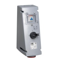 2CMA167795R1000 Розетка с рубильником, механической блокировкой и УЗО 432MPR6, 32А, 3Р+N+Е, IP44, 6ч