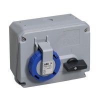 2CMA167801R1000 Розетка с выключателем и механической блокировкой 216MHS6W, 16A, 2P+E, IP67, 6ч