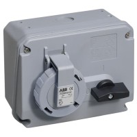 2CMA167851R1000 Розетка с выключателем и механической блокировкой 232MHS1W, 32A, 2P+E, IP67, 1ч