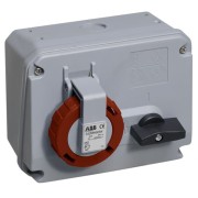 2CMA167853R1000 Розетка с выключателем и механической блокировкой 332MHS3W, 32A, 3P+E, IP67, 3ч