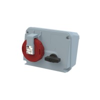 2CMA167905R1000 Розетка с выключателем и механической блокировкой 463MHS6W, 63A, 3P+N+E, IP67, 6ч