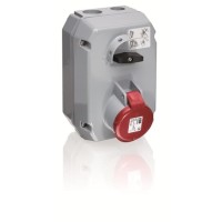 2CMA168036R1000 Розетка металл. с выключателем и механической блокировкой 363MM6, 63A, 3P+E, IP44, 6ч