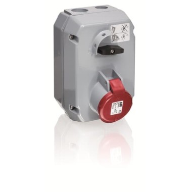 2CMA167990R1000 Розетка металл. с выключателем и механической блокировкой 332MM3, 32A, 3P+E, IP44, 3ч