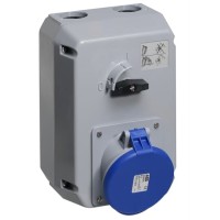 2CMA167977R1000 Розетка металл. с выключателем и механической блокировкой 316MM9, 16A, 3P+E, IP44, 9ч