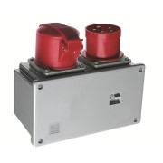 2CMA168128R1000 Соединительное устройство для монтажа на поверхность с подключение шлейфа 432A6, вилка и розетка 3P+N+E, 32А, IP44, 6ч