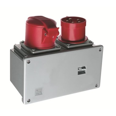 2CMA168128R1000 Соединительное устройство для монтажа на поверхность с подключение шлейфа 432A6, вилка и розетка 3P+N+E, 32А, IP44, 6ч