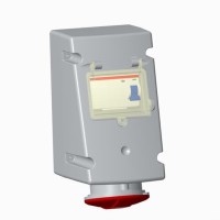2CMA168291R1000 Розетка с УЗО 332RPR6, 32А, 3Р+Е, IP44, 6ч