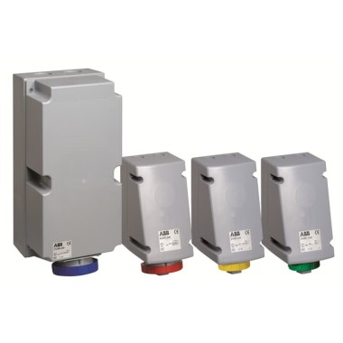 2CMA168428R1000 Розетка для монтажа на поверхность с подключением шлейфа 432RL6, 32A, 3P+N+E, IP44, 6ч