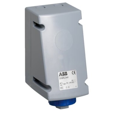 2CMA168468R1000 Розетка для монтажа на поверхность с подключением шлейфа 316RL9W, 16A, 3P+E, IP67, 9ч