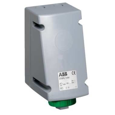 2CMA168469R1000 Розетка для монтажа на поверхность с подключением шлейфа 316RL10W, 16A, 3P+E, IP67, 10ч