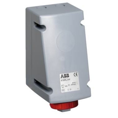 2CMA168473R1000 Розетка для монтажа на поверхность с подключением шлейфа 416RL3W, 16A, 3P+N+E, IP67, 3ч