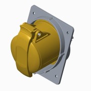 2CMA170023R1000 Розетка панельная с угловым минимальным фланцем 416RAM9, 16A, 3P+N+E, IP44, 9ч