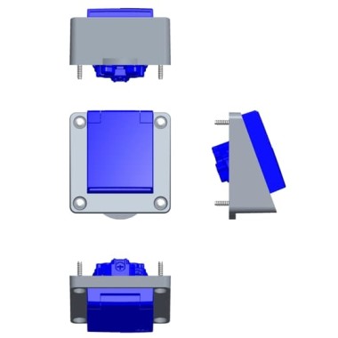 2CMA191087R1000 Одинарная розетка FMCE50, Schuko 10/16A