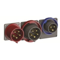 2CMA193346R1000 Вилка панельная с прямым фланцем 316B6, 16A, 3P+E, IP44, 6ч