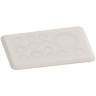 2CPX010453R9999 TZ102P10 фланец для метрических сальников 1xM63/M50, 2xM32/M20, 5xM25, 5xM20 (10шт.)