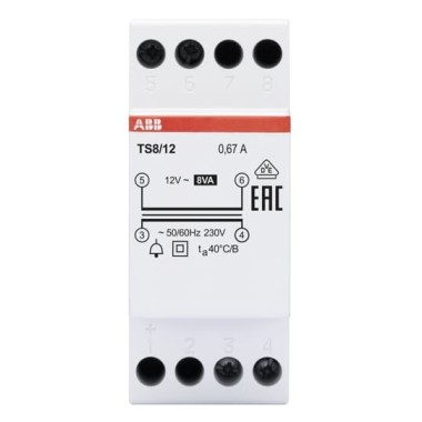 2CSM228685R0812 Трансформатор звонк.защ.кз TS8/12