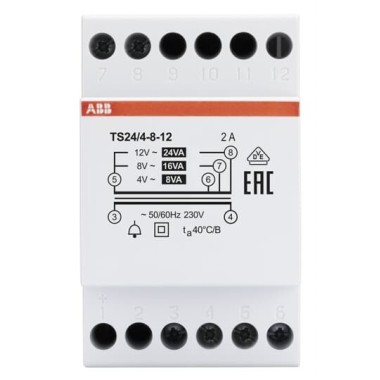 2CSM228705R0812 Трансформатор звонк.защ.кз TS24/4-8-12 2CSM228705R0812 Трансформатор звонк.защ.кз TS24/4-8-12