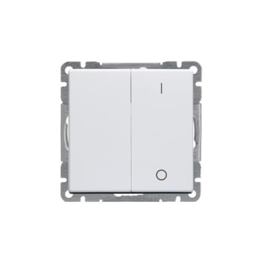 2TKA00000404 Выключатель 2-полюсный, 2-клавишный, Impressivo, белый