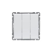 2TKA00000410 Выключатель 3-клавишный Impressivo, белый