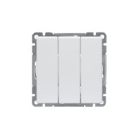 2TKA00000410 Выключатель 3-клавишный Impressivo, белый