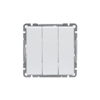 2TKA00000410 Выключатель 3-клавишный Impressivo, белый