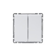 2TKA00000416 Переключатель 2-клавишный Impressivo, белый