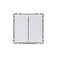 2TKA00000416 Переключатель 2-клавишный Impressivo, белый