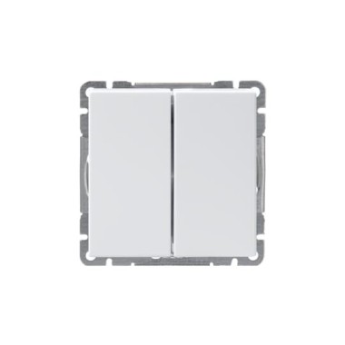 2TKA00000416 Переключатель 2-клавишный Impressivo, белый