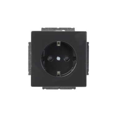 2TKA00000434 Розетка Shuko 16А 230В, Impressivo, антрацит