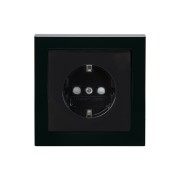 2TKA00000438 Розетка Shuko 16А 230В, в комплекте с рамкой, Impressivo, антрацит