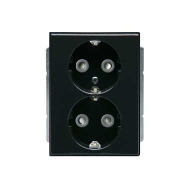 2TKA00000440 Розетка Double Shuko 16А 230В Impressivo, антрацит