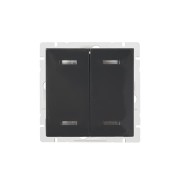 2TKA00000913 Кнопка нажимная, 4 клавиши, с подсветкой, до 30В, Impressivo, антрацит