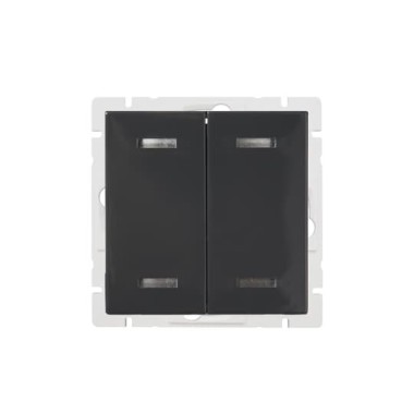 2TKA00000913 Кнопка нажимная, 4 клавиши, с подсветкой, до 30В, Impressivo, антрацит 2TKA00000913 Кнопка нажимная, 4 клавиши, с подсветкой, до 30В, Impressivo, антрацит