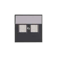 2TKA00001109 Накладка телекоммуникационной розетки, Impressivo, антрацит