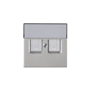 2TKA00001110 Накладка телекоммуникационной розетки, Impressivo, алюминий