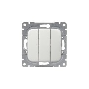 2TKA000149G1 Выключатель 3-клавишный, 1-полюсный, 16А/230В, серия Jussi, белый