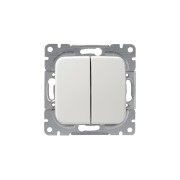 2TKA000231G1 Кнопка 2-клавишная с нормально-открытым контактом, 10А/250В, Jussi, белый