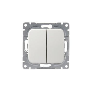 2TKA000182G1 Переключатель 2-клавишный, 16А/250В, (схема 6+6), серия Jussi, белый 2TKA000182G1 Переключатель 2-клавишный, 16А/250В, (схема 6+6), серия Jussi, белый