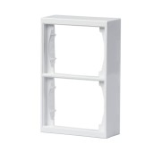 2TKA000342G1 Рамка 2-постовая, 100мм, для наружого монтажа DoubleSchuko Impressivo, белый