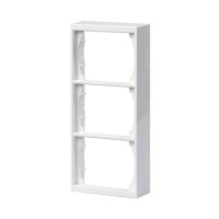 2TKA000381G1 Рамка 3-постовая, 100мм, для наружого монтажа DoubleSchuko Impressivo, белый