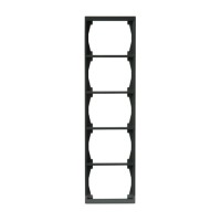 2TKA000428G1 Рамка 5-постовая, 100мм серия Impressivo, антрацит