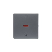 2TKA000550G1 Клавиша для 1-клавишных выключателей/переключателей/кнопок с символом I/O, красная линза, Impressivo, алюминий