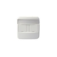 2TKA000604G1 Накладка для 2хRJ45, Jussi, белый