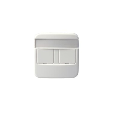 2TKA000604G1 Накладка для 2хRJ45, Jussi, белый